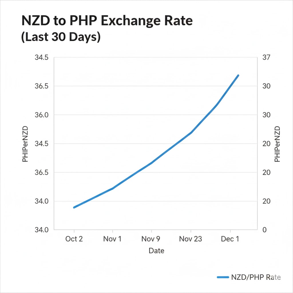NZD to PHP conversion illustration