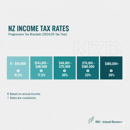 Tax Rates NZ – 2025 Guide to Income Tax Brackets, PAYE, ACC & Take-Home Pay